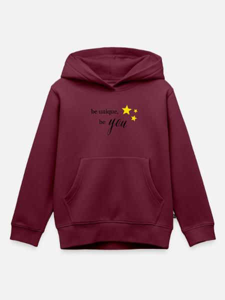 Sei einzigartig - Kinder Premium Organic Hoodie - Burgunderrot