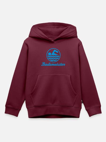 Bademeister - Kinder Premium Organic Hoodie - Burgunderrot