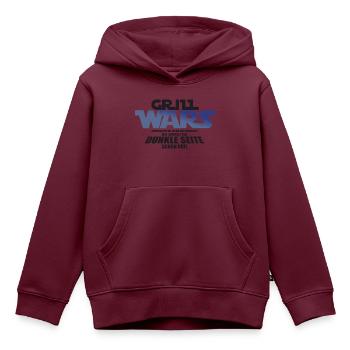 Grill Wars Grillen Grillmeister Hobby - Kinder Premium Organic Hoodie - Burgunderrot - Vorne - AI Model Kid Female (0cm)