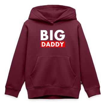 BIG DADDY - Kinder Premium Organic Hoodie - Burgunderrot - Vorne - AI Model Kid Female (0cm)