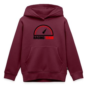 Tacho Racing Team - Kinder Premium Organic Hoodie - Burgunderrot - Vorne - AI Model Kid Female (0cm)