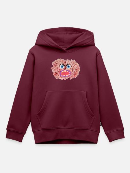 Hackfresse - Kinder Premium Organic Hoodie - Burgunderrot