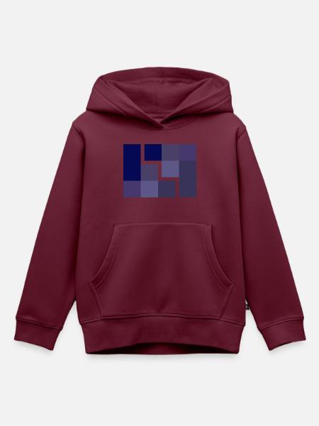 Geometrisch - Kinder Premium Organic Hoodie - Burgunderrot
