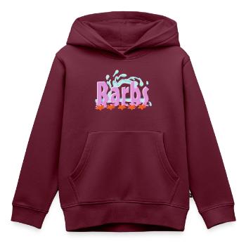 Barbs - Spitzname - Kinder Premium Organic Hoodie - Burgunderrot - Vorne - AI Model Kid Female (0cm)