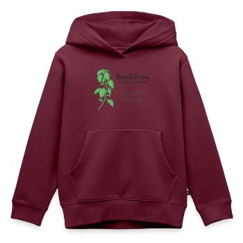 Basilikum Lustiger Spruch Humor - Kinder Premium Organic Hoodie - Burgunderrot - Vorne - AI Model Kid Female (0cm)