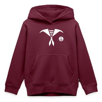 Matrose Kostüm Seefahrer Matrosenkostüm Uniform - Kinder Premium Organic Hoodie - Burgunderrot - Vorne - AI Model Kid Female (0cm)