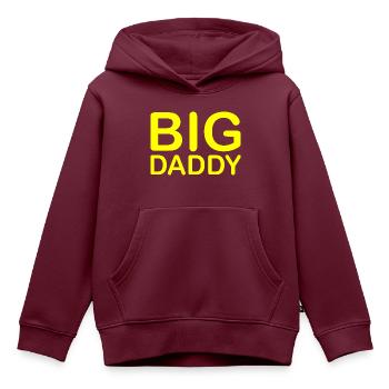 BIG DADDY - Kinder Premium Organic Hoodie - Burgunderrot - Vorne - AI Model Kid Female (0cm)
