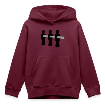 Kicker - Kinder Premium Organic Hoodie - Burgunderrot - Vorne - AI Model Kid Female (0cm)