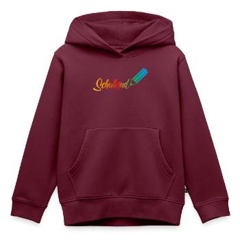 schulkind regenbogen - Kinder Premium Organic Hoodie - Burgunderrot - Vorne - AI Model Kid Female (0cm)