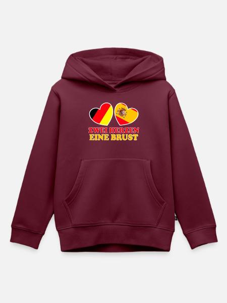 Deutschland Spanien Deutsch Spanier - Kinder Premium Organic Hoodie - Burgunderrot