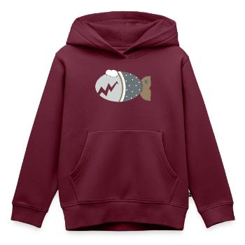 Kuschelfisch Zombiefisch grau, für Kinder - Kinder Premium Organic Hoodie - Burgunderrot - Vorne - AI Model Kid Female (0cm)