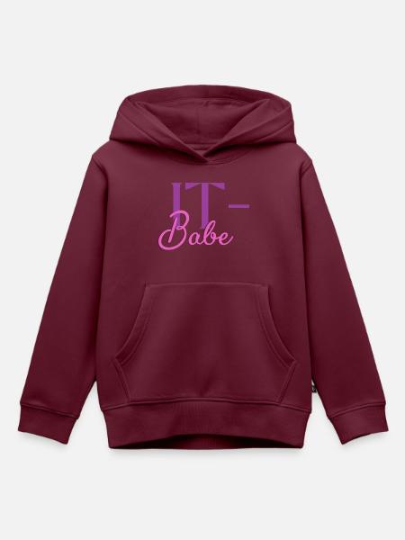 IT-Babe - Kinder Premium Organic Hoodie - Burgunderrot