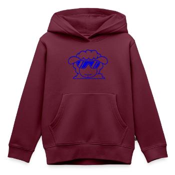 Schaf Sonnenbrille Party Cool DJ Kopf Gesicht Süß - Kinder Premium Organic Hoodie - Burgunderrot - Vorne - AI Model Kid Female (0cm)