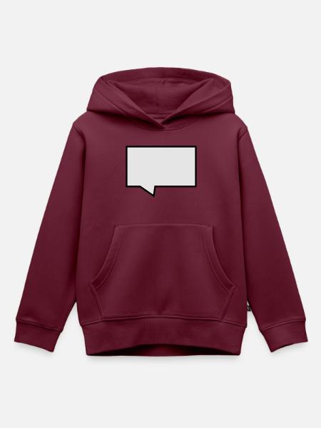 Sprechblase - Kinder Premium Organic Hoodie - Burgunderrot