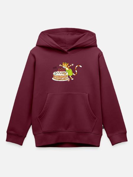 Pettersson Und Findus Geburtstag Feiern Torte - Kinder Premium Organic Hoodie - Burgunderrot