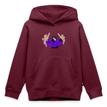 Hardstyle - Kinder Premium Organic Hoodie - Burgunderrot - Vorne - AI Model Kid Female (0cm)