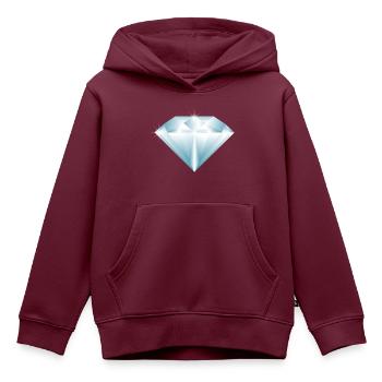 Diamant Edelstein Diamanten Wertanlage Schmuck - Kinder Premium Organic Hoodie - Burgunderrot - Vorne - AI Model Kid Female (0cm)
