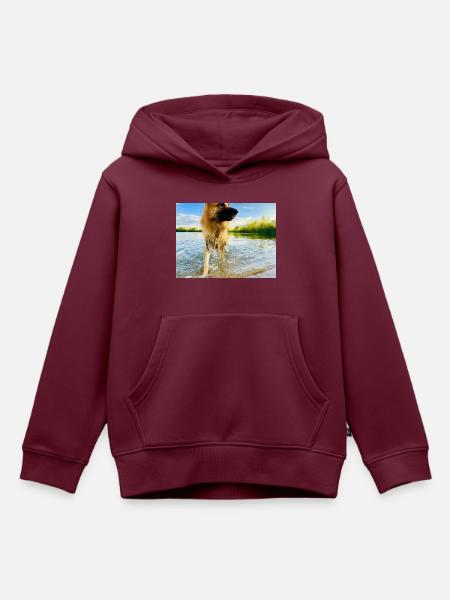 Altdeutscher Schäferhund - Kinder Premium Organic Hoodie - Burgunderrot