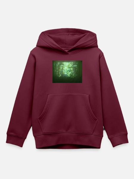 Wald - Kinder Premium Organic Hoodie - Burgunderrot