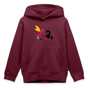 Der Kampf - Kinder Premium Organic Hoodie - Burgunderrot - Vorne - AI Model Kid Female (0cm)