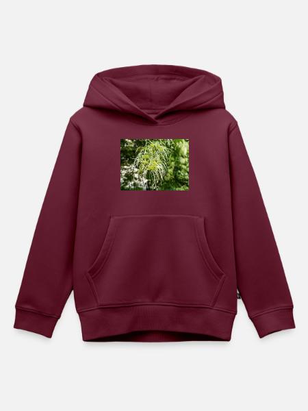 Traveller's Joy Clematis vitalba - Kinder Premium Organic Hoodie - Burgunderrot
