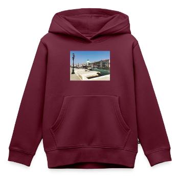 Die Lagunenstadt Venedig - Kinder Premium Organic Hoodie - Burgunderrot - Vorne - AI Model Kid Female (0cm)