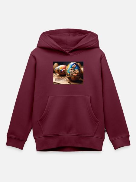 Kaninchen - Kinder Premium Organic Hoodie - Burgunderrot
