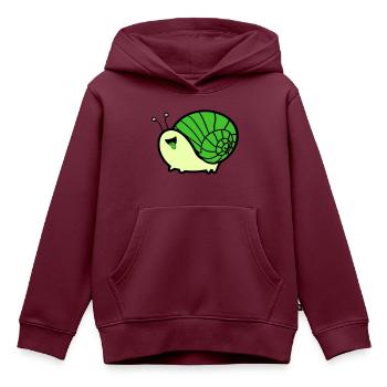 schnecke comic - Kinder Premium Organic Hoodie - Burgunderrot - Vorne - AI Model Kid Female (0cm)