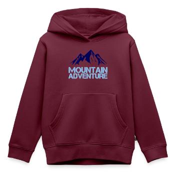 mountain adventure - Kinder Premium Organic Hoodie - Burgunderrot - Vorne - AI Model Kid Female (0cm)