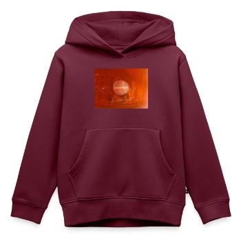 ewichkult gallery logo - Kinder Premium Organic Hoodie - Burgunderrot - Vorne - AI Model Kid Female (0cm)