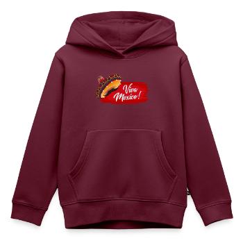 Viva Mexico - Fiesta Party - Kinder Premium Organic Hoodie - Burgunderrot - Vorne - AI Model Kid Female (0cm)