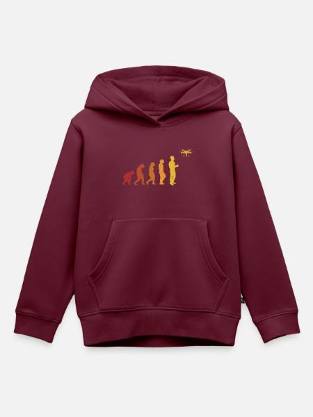 Evolution Drohne Drohnenpilot Evolution - Kinder Premium Organic Hoodie - Burgunderrot