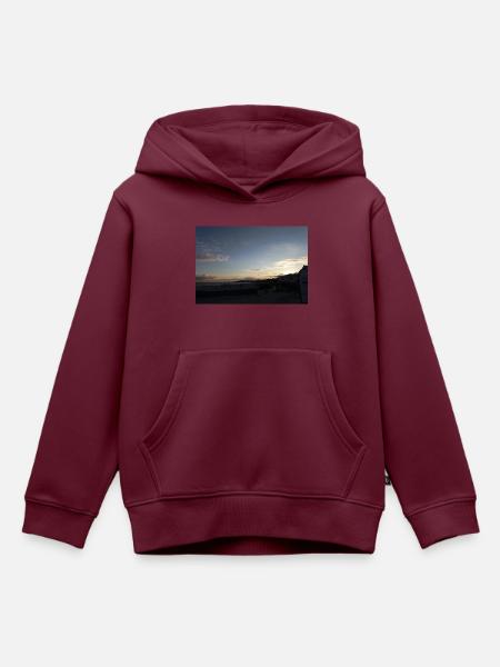 ostsee bild - Kinder Premium Organic Hoodie - Burgunderrot
