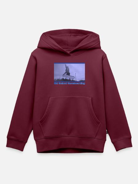 Snowboarden der alten Schule - Kinder Premium Organic Hoodie - Burgunderrot