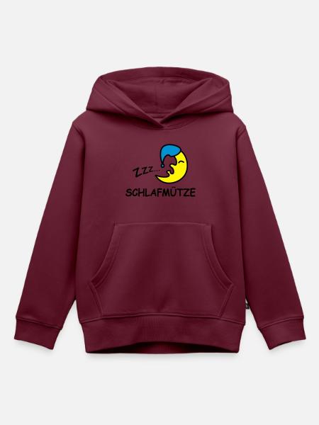 Schlafmütze - Kinder Premium Organic Hoodie - Burgunderrot