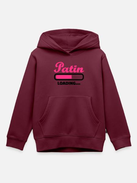 Patin - Kinder Premium Organic Hoodie - Burgunderrot