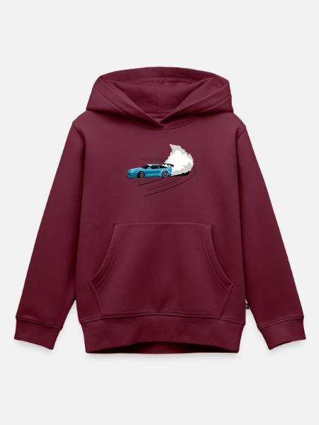 Auto am driften - Kinder Premium Organic Hoodie - Burgunderrot