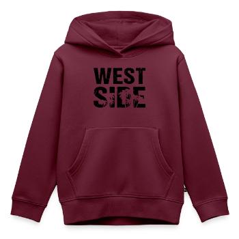 Westside Palmen - Kinder Premium Organic Hoodie - Burgunderrot - Vorne - AI Model Kid Female (0cm)