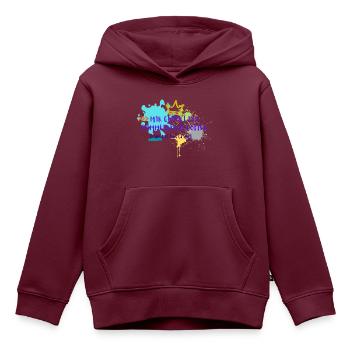 Himmelreich Gottes - Kinder Premium Organic Hoodie - Burgunderrot - Vorne - AI Model Kid Female (0cm)