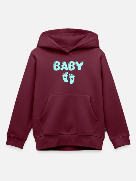 baby - Kinder Premium Organic Hoodie - Burgunderrot