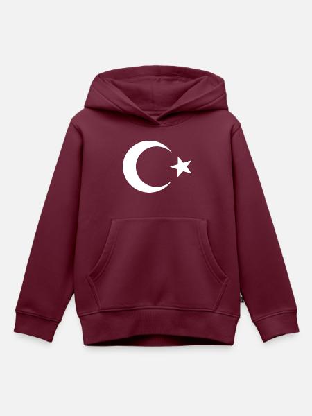 Türkei - Kinder Premium Organic Hoodie - Burgunderrot