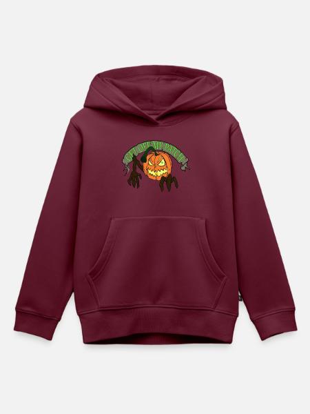Kürbis - Kinder Premium Organic Hoodie - Burgunderrot