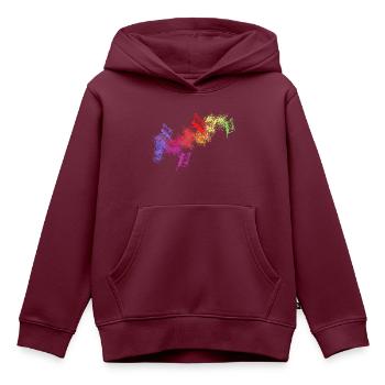 Feenzauber Babykleidung Kinderkleidung - Kinder Premium Organic Hoodie - Burgunderrot - Vorne - AI Model Kid Female (0cm)