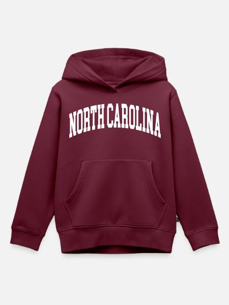 North Carolina - Kinder Premium Organic Hoodie - Burgunderrot