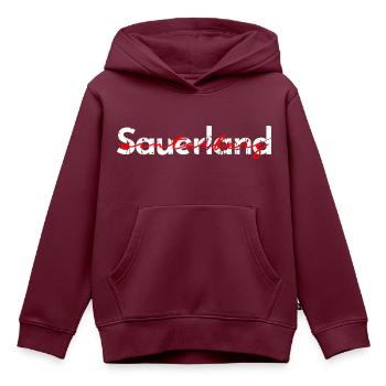 Sauerland Winterberg - Kinder Premium Organic Hoodie - Burgunderrot - Vorne - AI Model Kid Female (0cm)