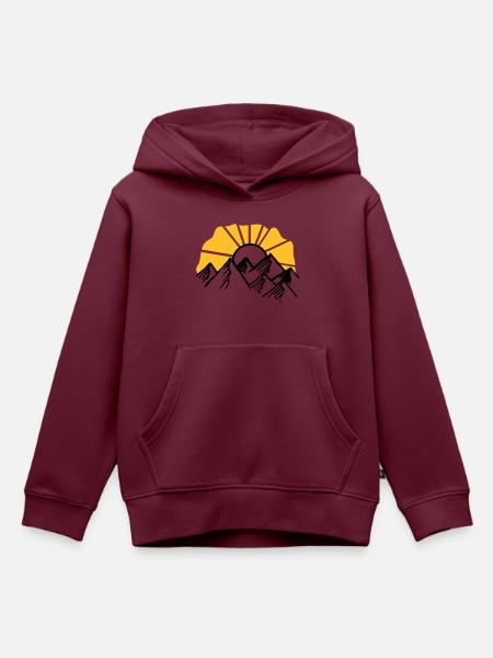 sonne - Kinder Premium Organic Hoodie - Burgunderrot