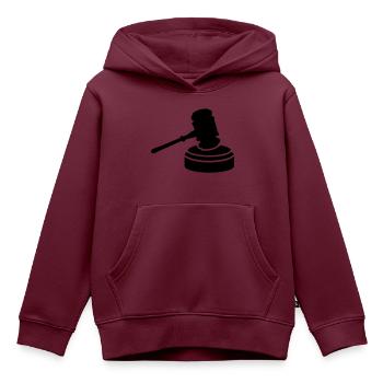 Richter - Kinder Premium Organic Hoodie - Burgunderrot - Vorne - AI Model Kid Female (0cm)