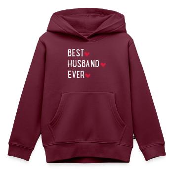 Bester Ehemann - Kinder Premium Organic Hoodie - Burgunderrot - Vorne - AI Model Kid Female (0cm)