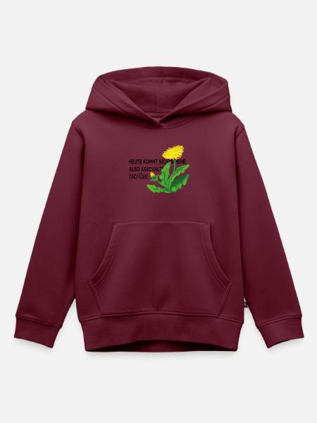 Löwenzahn - Kinder Premium Organic Hoodie - Burgunderrot