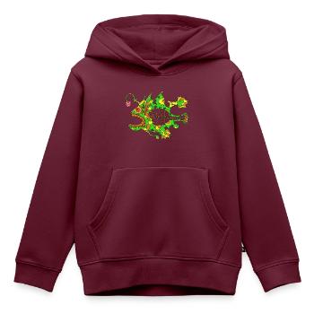 Ich hab die lampe an fisch - Kinder Premium Organic Hoodie - Burgunderrot - Vorne - AI Model Kid Female (0cm)